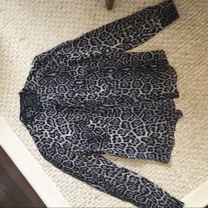 BCBG silk cheetah blouse